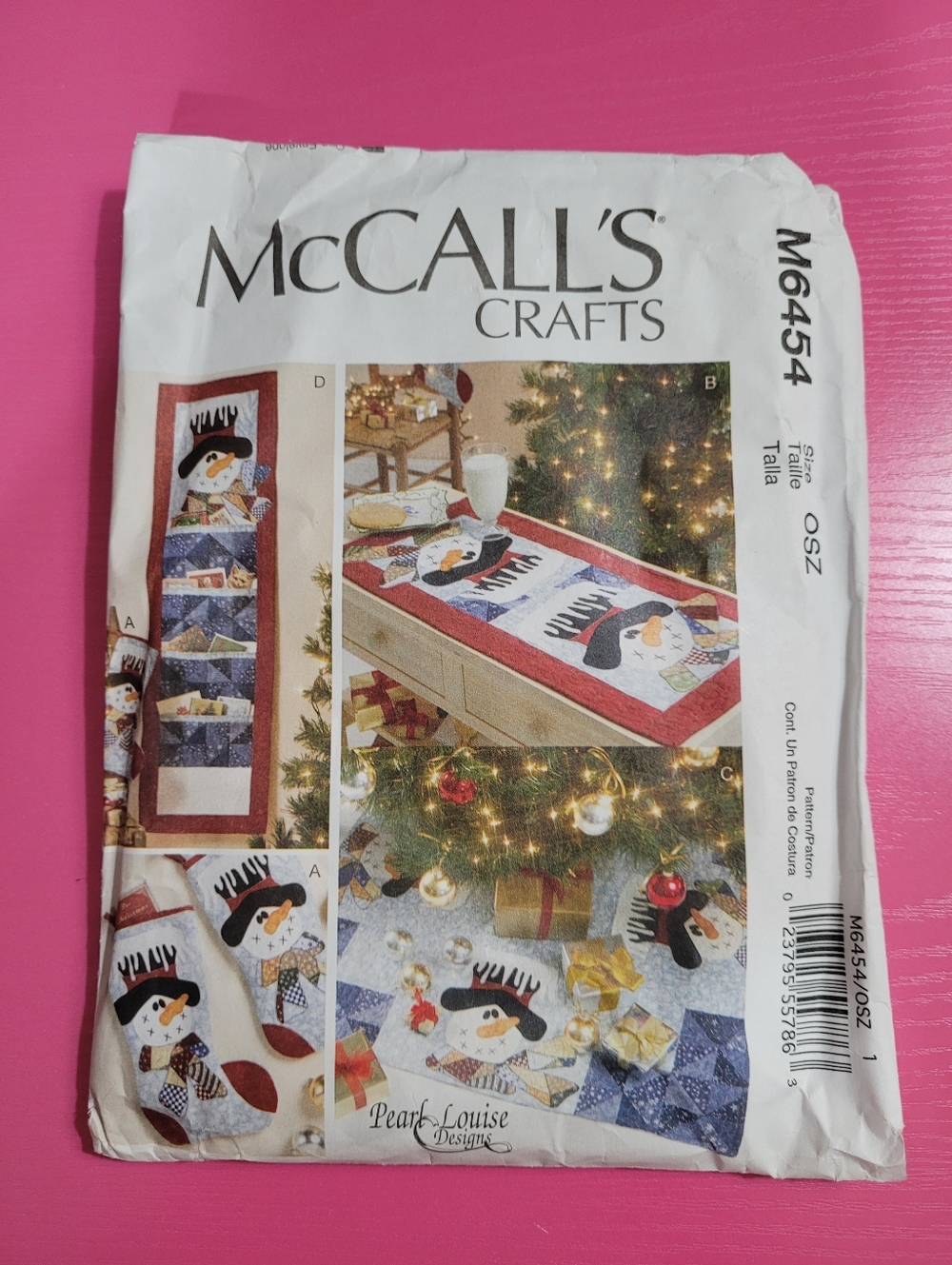 McCall's Craft Sewing Pattern M6454 Snowman Table Runner Tree Skirt (0951)